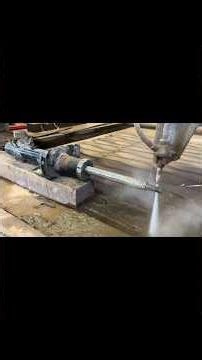 Shocking Power! 😱 Cutting a High-Pressure Shock Absorber with 60,000 PSI Waterjet