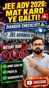 JEE Advanced 2026 Exam Day Checklist | Strict Rules & Dress Code! Don't Make These Mistakes #shorts
