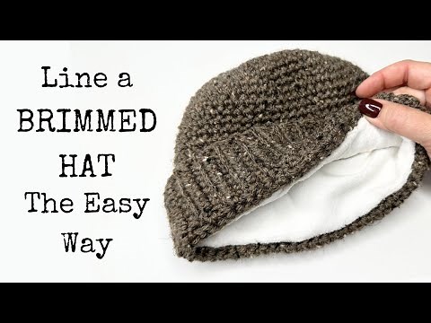 How to Line a Brimmed Hat With Fleece - Easy Sew in Technique