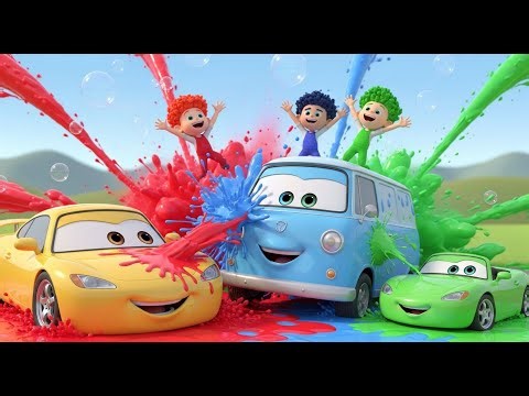 Rainbow Car Wash – Color Splash Adventure for Kids | Fun Color Song for Kids | Silly Wash Rhyme