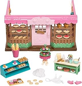 Li'l Woodzeez - Tickle-Your-Taste-Buds Bakery - Restaurant Playset - Playset with Accessories - Figurine Set - 3 Years +