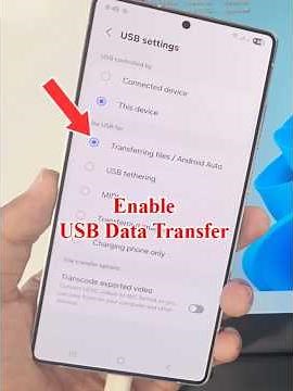How to enable usb file transfer on android Samsung