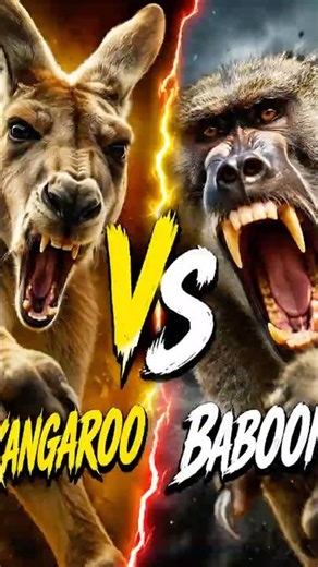 🦘 Kangaroo vs Baboon 🐒 — Brutal Fight#Shorts