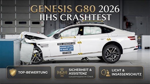 2026 Genesis G80 IIHS Crashtest – So sicher ist die Premium-Limousine