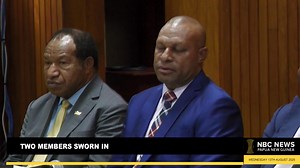 TWO MEMBERS SWORN IN Two new members were sworn into parliament by the speaker yesterday in Port Moresby following successful by-elections. Porgera-Paela MP, Gidron Maso Karipe and Aitape-Lumi MP, Anderson Mise made their declaration of loyalty before the parliament, witnessed by Prime Minister, members of Parliament, and including their immediate families and friends. #NBCNEWSPNG #nbconline | NBC News PNG