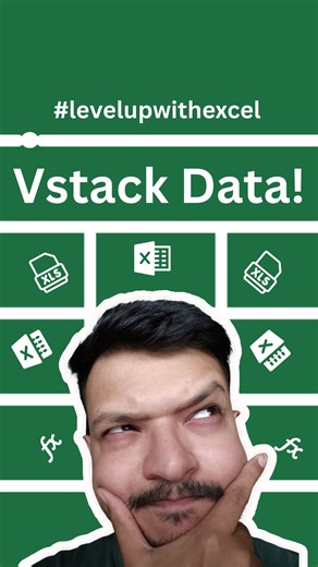 Ayush Aggarwal | The Excel Officer on Instagram: "📊 Have data spread across multiple sheets? Bring it all together effortlessly with the VSTACK function! No more copy-pasting — just one simple formula to stack all your data neatly into a single list that updates automatically when your source sheets change. ⚡ Follow @levelupwithexcel for more modern Excel functions that simplify your workflow. (VSTACK function, stack data Excel, combine sheets, Excel automation, Excel formulas, Excel tips, Exce