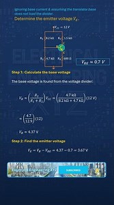 Voltage Divider BIAS BJT Emitter Voltage Calculations