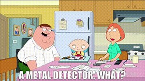 A metal detector. What?