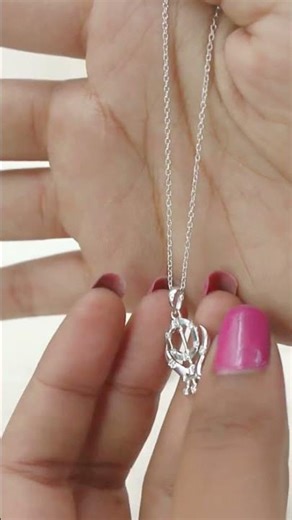 14K White Gold Diamond Pendant Necklace | Minimal Luxury Everyday Jewelry | Handmade Jaipur