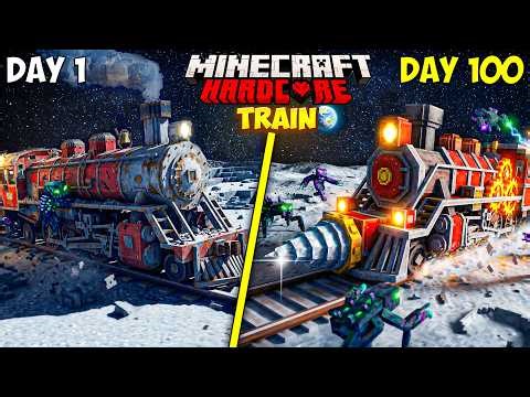 I Survived 100 Days on Train in Space in Minecraft!