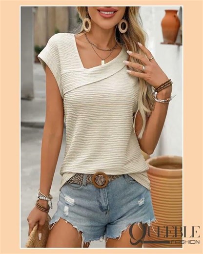 Asymmetrical Short Sleeve Top