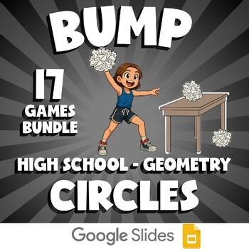 17 BUMP Math Games - Circles - Geometry No Prep Review Activity