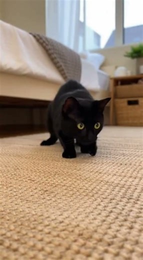 The ultimate laser pointer upgrade! 🔵✨ #blackcat #cat #pets