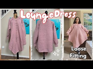 Crochet Tutorial Lounge Dress with diamond shape hem| Easy Beginner-Friendly Pattern