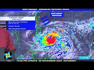 Typhoon UWAN (FUNG WONG) Weather Update from DOST-PAGASA | 11 PM, November 08, 2025