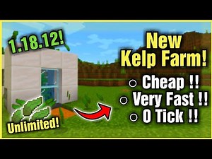 NEW 0 TICK KELP FARM!! (EASY!!) In Minecraft Bedrock 1.19.2