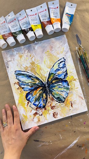 9.4K views · 147 reactions | Knife painting fun from our online workshops in February!! 曆曆曆 #instagood #process #artist #art #acrylic #trusttheprocess #processart #artoftheday #acrylicpainting #canvas #butterfly #february #butterflyknife #butterflygarden #knifepaintingworkshop #paletteknife #texture #texturedart #artlover #artcurator | Art Canvas Design Studio | Facebook