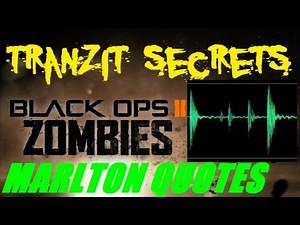 Tranzit Zombies Secrets: ALL Marlton Audio Quotes (Part 2)