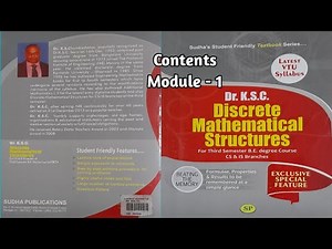 Discrete Mathematical Structures For 3rd Sem BE Degree Course CS And IS Branches | Content | Module1