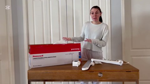 Honeywell LED Desk Lamp with Clamp - 05B02 Sunturalux Clip On Desk Light Eye Caring Natural Light 4000K 1300LM Stepless Brightness Dimmable Table Lamp Full Metal Desk Lamps for Home Office Work Study