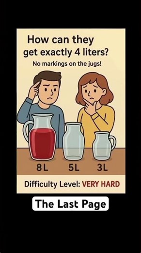 The EASIEST Solution to the "8-Liter Water Jug Riddle" (Solved Step-by-Step)