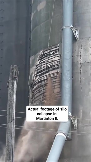 Footage of silo collapse in Martinton IL #collapse | waray TV