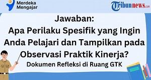 Jawaban Apa Perilaku Spesifik yang Ingin Anda Pelajari dan Tampilkan pada Observasi Praktik Kinerja? - Tribunnews.com