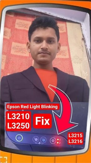 How to fix Epson L3250 L3210 Printer Red Light Blinking | Ink Pad Service Life Red Light #shorts