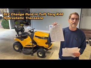 How to Remove, Drain, Fill and Air Purge a Tuff Torq K46 Hydrostatic Transaxle.