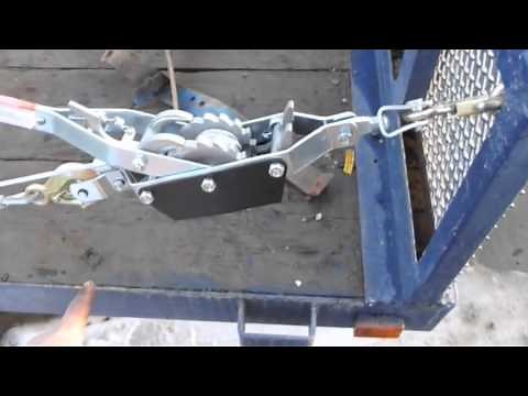 Setting up a Hand winch on Keith's trailer