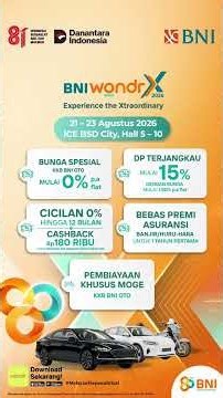 🚗 Wujudkan Kendaraan Impianmu di BNI wondrX 2026!