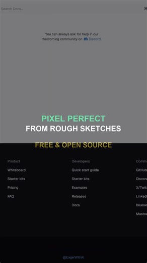 I Drew a ROUGH Sketch and AI Made It a Real Website - Tldraw #Shorts