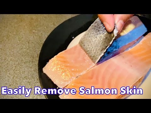 Easily Remove Salmon Skin | How to Remove Salmon Fish Skin| Fish Skin Removal | Mouli's Food Lab