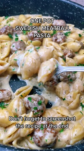 One Pot Swedish Meatball Pasta Recipe