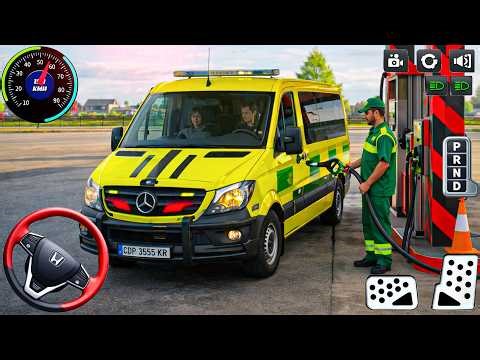 Realistic VAN Driving 2026: Mercedes-Benz Sprinter passenger van city driving - android gameplay