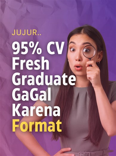 HR cuma punya 6–10 detik buat mutusin CV kamu lanjut atau tidak. Kalau dari awal sudah capek dibaca… ya lewat. Format CV itu bukan soal cantik, tapi masuk sistem. Jadi kalian mau mimin bahas apa nih? Format CV ATS? Komen