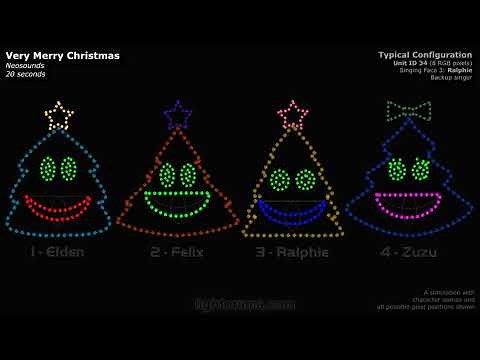 Light-O-Rama Singing Faces. Very Merry Christmas