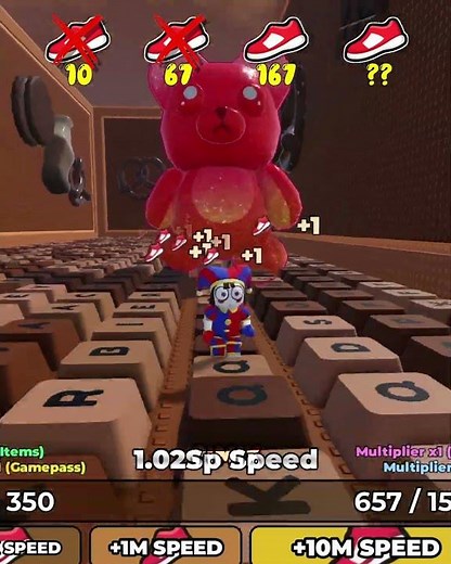 10 VS 1B Speed Gummy Bear Boss ⚡ #roblox