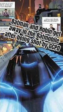 Batman and Robin get away in the Batmobile after being shot by GCPD. #batman #batmanandrobin #dc