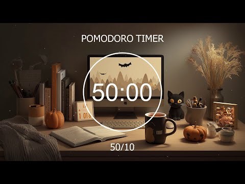 🎃 50/10 Minute study sessions ☕ Pomodoro timer ⭐️Lofi Beats for Focus | Study with me