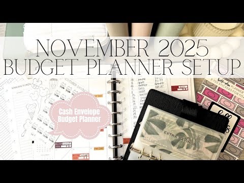 November 2025 Cash Envelope Budget Planner Setup | Setting Up My Planner for the New Month