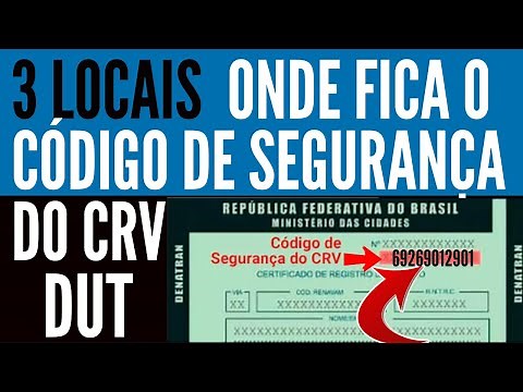 TRÊS Localização do código de segurança do crv dut que o número podem está impresso