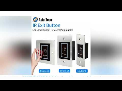 Metal Backlight Infrared Touchless Exit Release Switch Button No Touch Switch IP54 Waterproof Wired