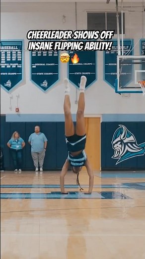 Cheerleader shows off insane flipping ability! 🤯💯🔥 #cheerleader #acrobatics