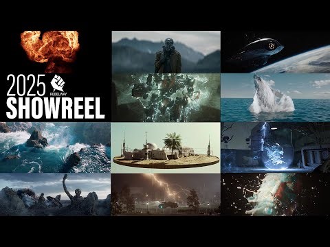 REBELWAY VFX REEL 2025 | Houdini FX, Nuke, Unreal-Engine, Python And Machine Learning Courses