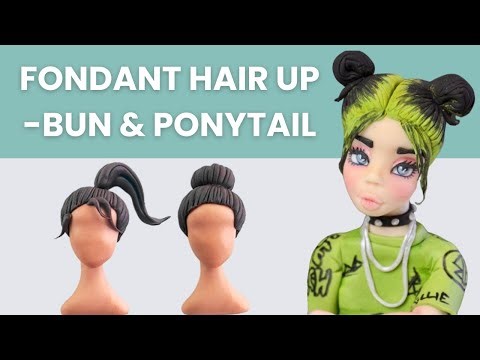 Easy Fondant Female Figure Hair - 2 Ways, Follow Along Tutorial