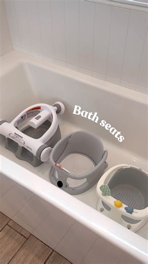 CHELSY MCMARYION on Instagram: "Which bath seat are you picking??? 🛁🫧 Comment ‘C27’ to get the links sent directly to your DMs or you can find everything in my Amazon Storefront under ‘BATH TIME’ 🧚 I love all of these because you can have both hands free to wash baby and not feeling like your are constantly trying to hold them up/keep them from slipping! #amazonbaby #bathtime #bathseat #babybath #6monthsold"
