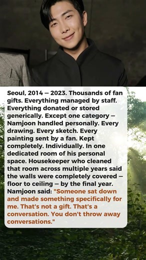 RM Kept Every Single Drawing a Fan Ever Sent Him in One Specific Room