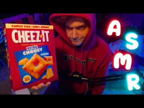 ASMR Cheez-It Crunching & Deep Late Night Whispered Rambling (Eating Sounds)