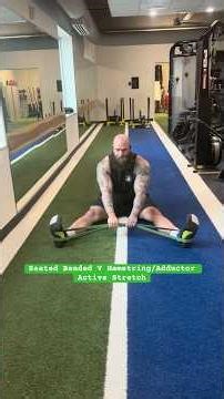Seated Banded V Hamstring/Adductor Active Stretch